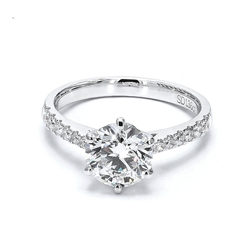 Anillo con diamante redondo (1.45 ct- 1.575 ct)