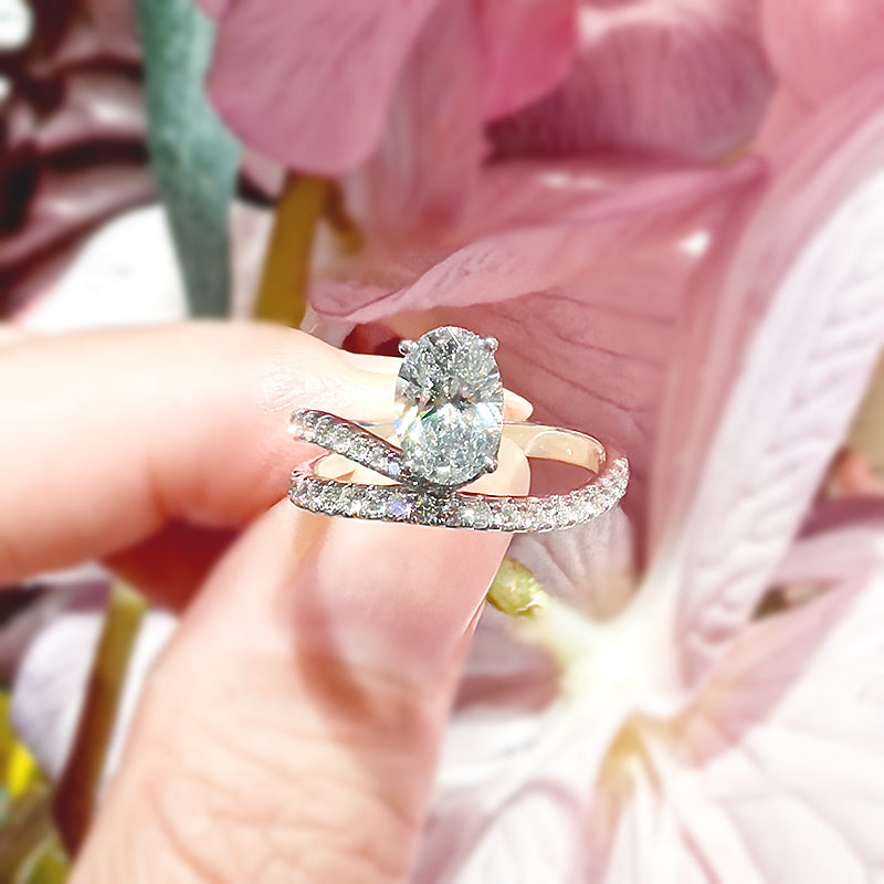 Anillo con diamante (1.433 ct- 1.557 ct)