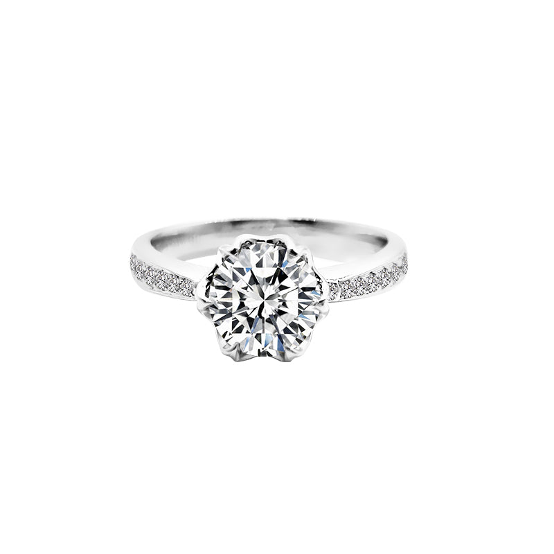 Anillo con diamante redondo (0.565 ct- 1.153 ct)