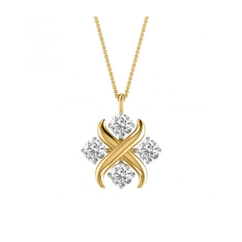 Cadena con dije con diamante (0.182 ct)