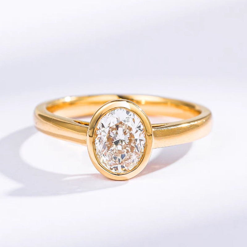 Anillo con diamante (1.03 ct- 1.077 ct)
