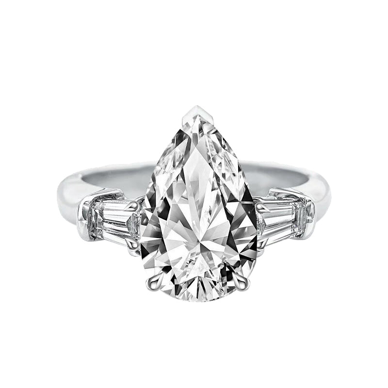 Anillo con diamante corte pera (2.316 ct- 2.355 ct)