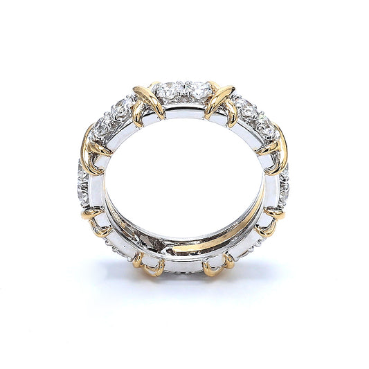 Churumbela con diamantes de oro combinado (1.32 ct)