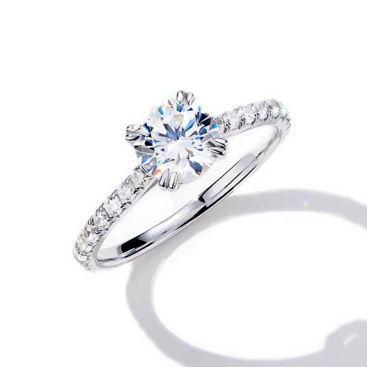 Anillo con diamante redondo (1.215 ct- 1.842 ct)