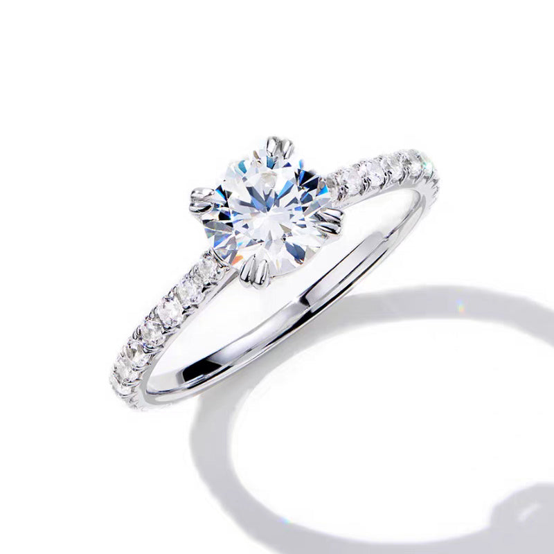 Anillo con diamante redondo (2.058 ct)