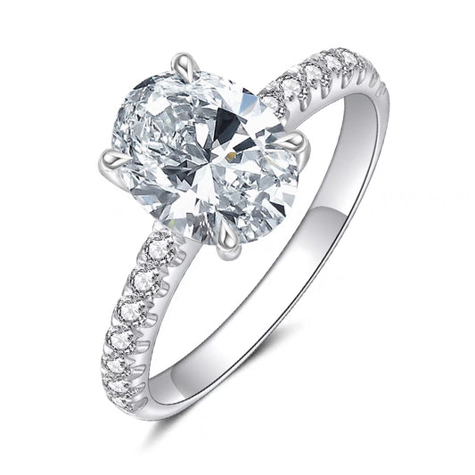 Anillo con diamante ovalado (1.931 ct- 2.027 ct)