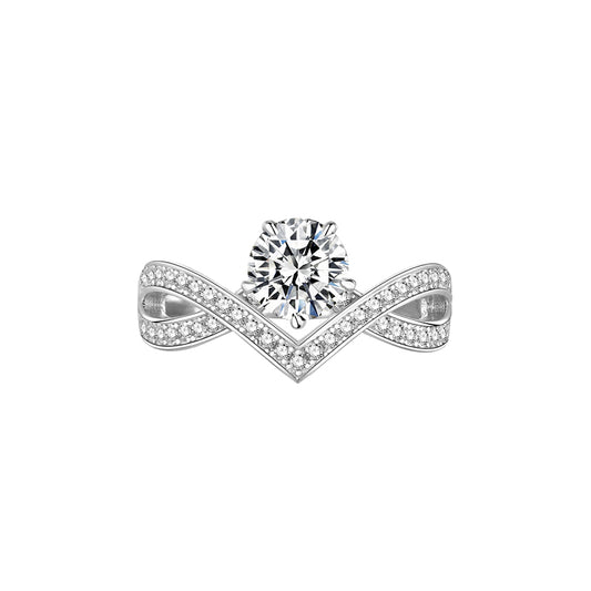 Anillo con diamante (1.393 ct- 1.418 ct)