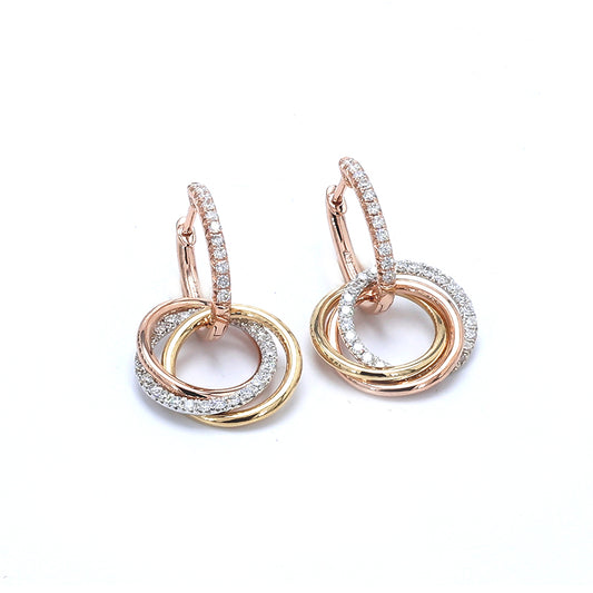 Aretes con diamante (0.485 ct)