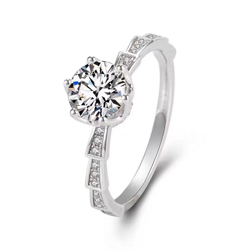 Anillo con diamante corte redondo (1.114 ct- 1.687 ct)