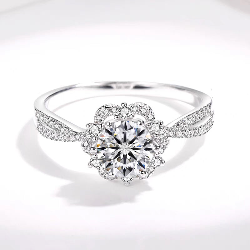 Anillo con diamante redondo (1.58 ct)