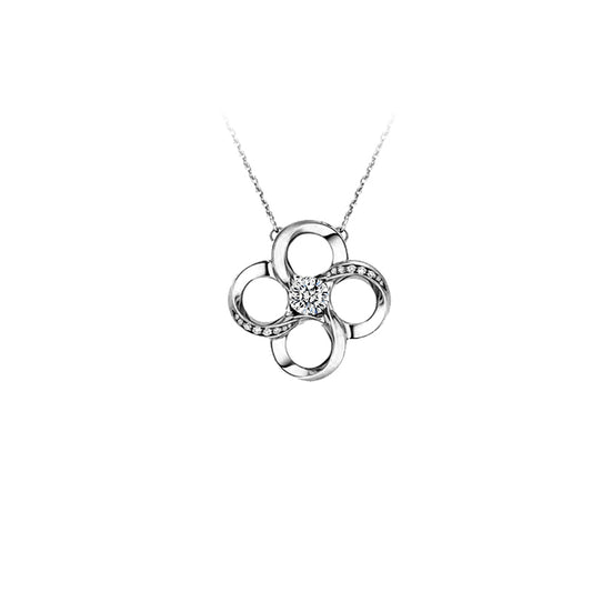 Cadena con dije con diamante (0.573 ct)