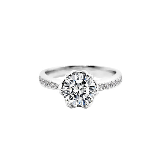 Anillo con diamante redondo (0.565 ct- 1.153 ct)