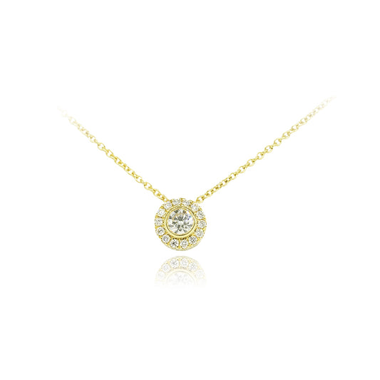 Cadena con dije con diamante (0.283 ct)