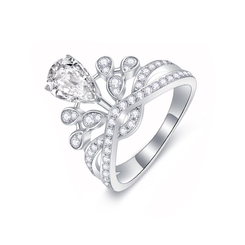 Anillo con diamante corte pera (1.263 ct- 2.985 ct)