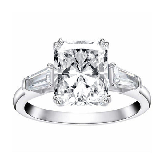 Anillo con diamante corte esmeralda (2.381 ct)