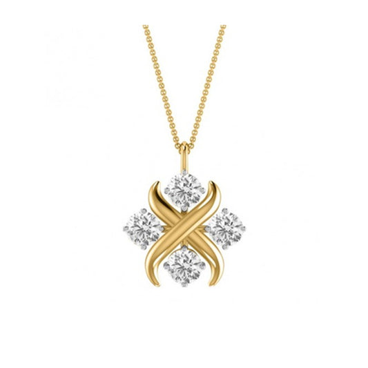 Cadena con dije con diamante (0.182 ct)