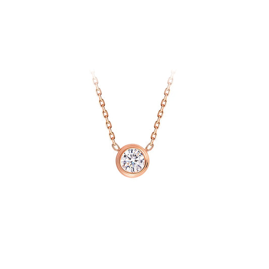 Cadena con dije con diamante (0.501 ct- 1.046 ct)