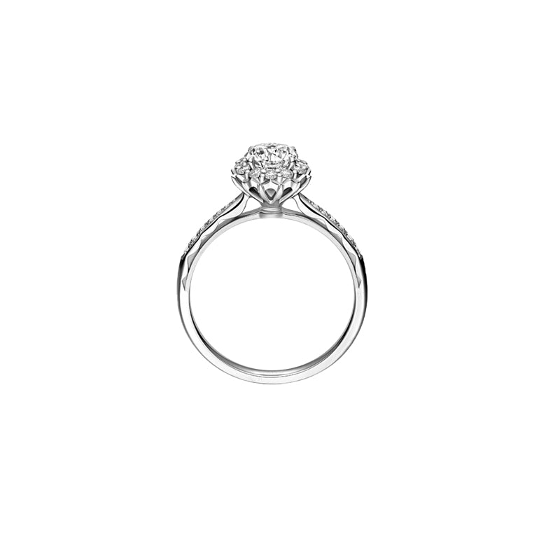 Anillo con diamante redondo (1.454 ct)