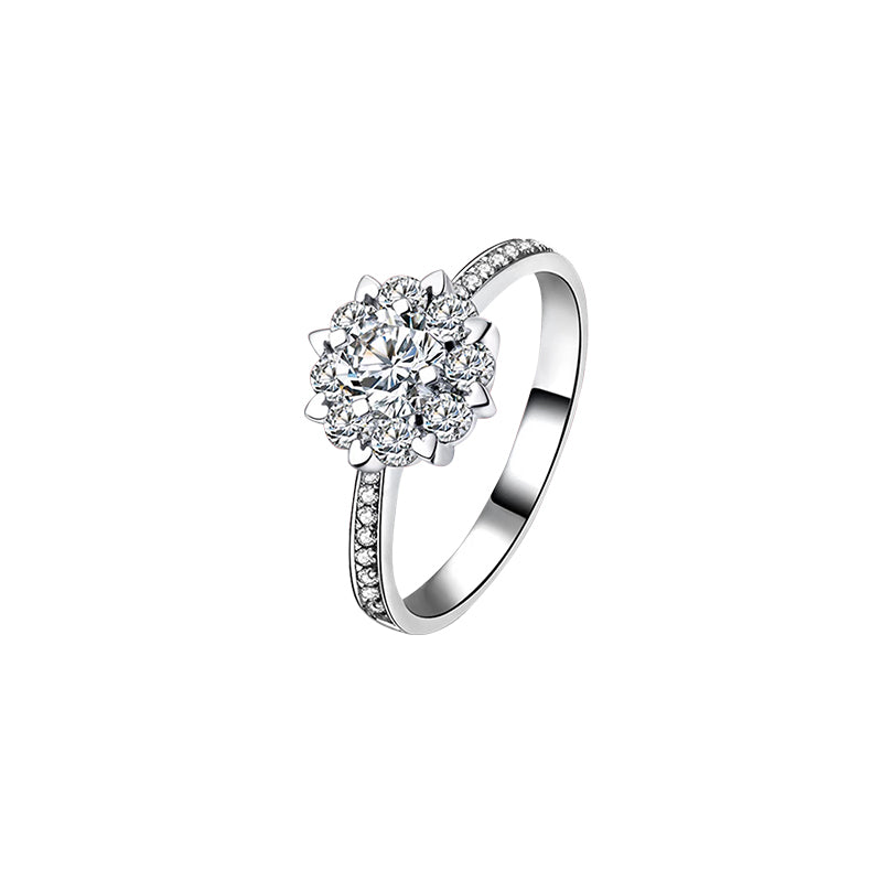 Anillo con diamante corte flor (1.823 ct)