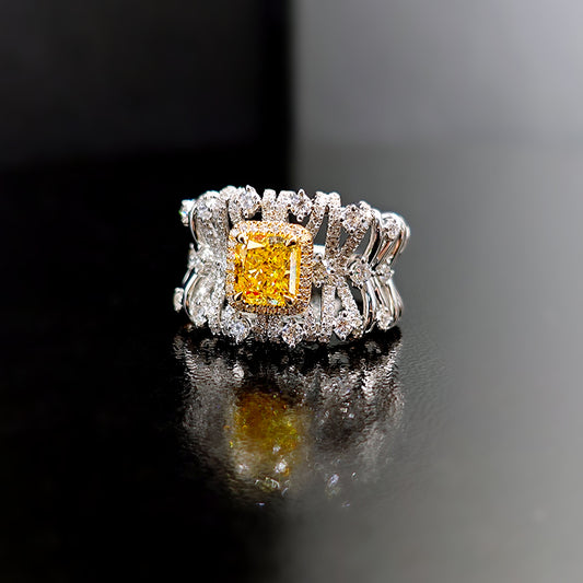 Anillo con diamante (1.884 ct)