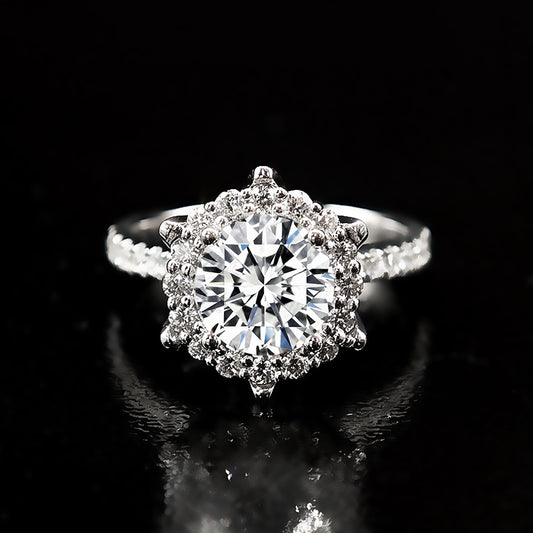 Anillo con diamante redondo (1.52 ct- 1.537 ct)