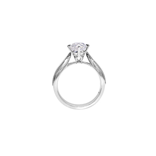 Anillo con diamante redondo (1.013 ct)